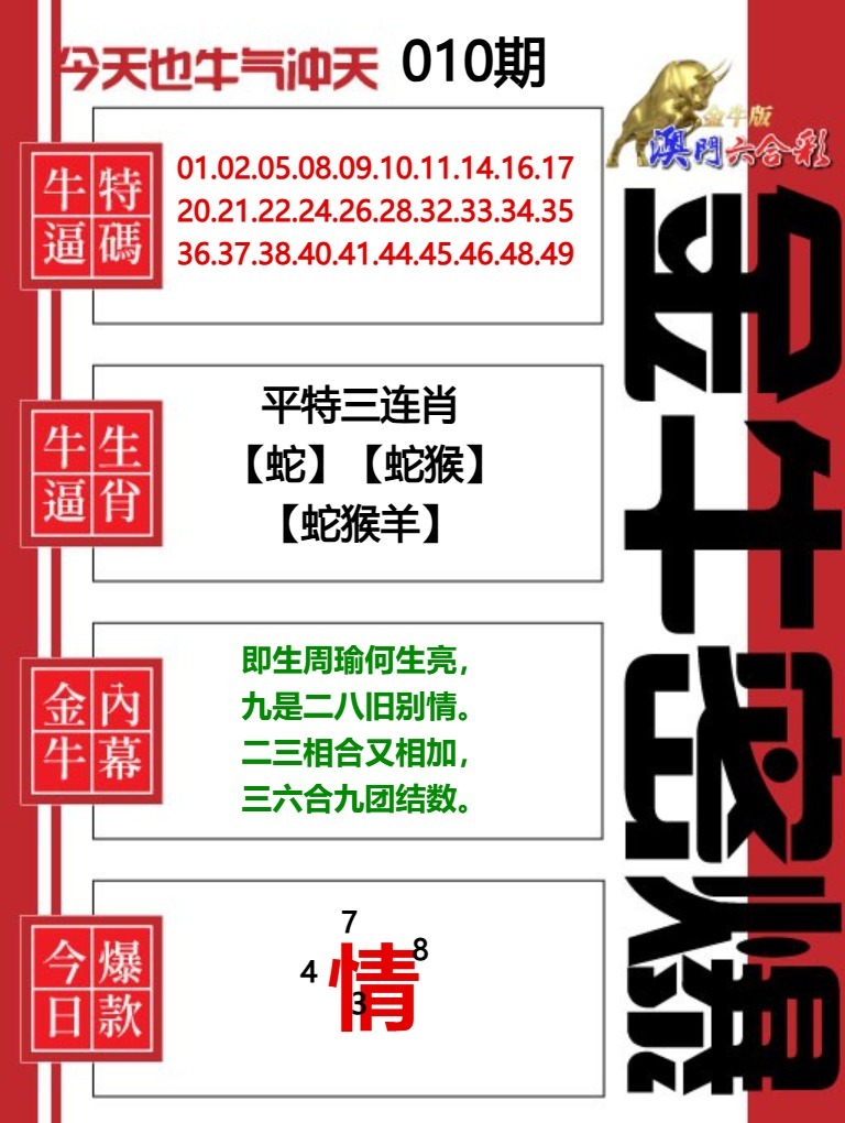 010期金牛密爆[图]